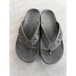 Crocs Adult Baya II Flip Flop Black Sandals Men’s 7 or Women’s 9 New